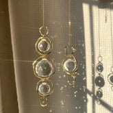 Yajuo crystal suncatcher prism ball outdoor creates colorful light patterns
