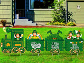 Yalikop St Patrick's Day train yard sign for a playful garden display