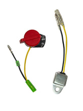 YAMAKATO on/off engine stop switch with low oil sensor for Honda GX engines, in action.