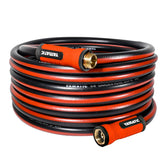 YAMATIC Garden Hose 40ft with swivel handle for tangle-free watering.