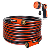 YAMATIC Garden Hose 50ft showing reinforced core for durable watering