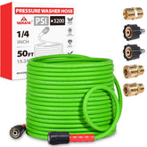 YAMATIC 50ft super flexible hose for easy storage and portability.