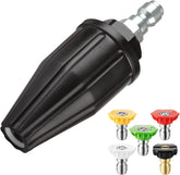 YAMATIC turbo nozzle with 360-degree rotation for fast cleaning.