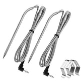 YAOAWE probe clip 4-inch stainless steel for Camp Chef probes, durable temperature monitoring.