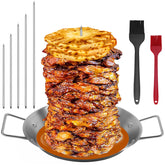 Yaokvide Al Pastor Skewer 6-inch vertical rod for even cooking and durable grilling.