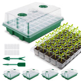 YAUNGEL 160-cell seed starter tray with clear base for quick germination monitoring.