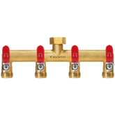 Yayamz garden hose splitter 4-way brass for versatile irrigation setups.