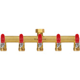 Yayamz garden hose splitter with a 5-way brass valve for versatile, multi-zone irrigation.