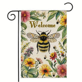 YBHWOGI summer floral flag 12x18, double-sided for outdoor welcome visibility.