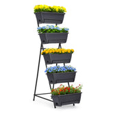 YBING 5-tier vertical garden planter on patio boosts compact greenery