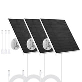 YCTechCam solar panel mounted on exterior wall for continuous EufyCam power