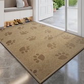 YDKGL door mat with a low-profile paw print that fits under doors and traps dirt.