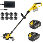 YDLawn 12-inch cordless trimmer cutting head enables precise, fast trimming in small to medium yards.