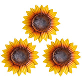 YEAHOME Sunflower Wall Art 3-pack ensemble with vivid yellow petals for indoor or outdoor decor.