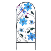 YEAHOME garden stake with flowers and dragonflies enhances curb appeal in any yard