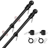 Yeesun 6ft flag pole dual-pack mounted on porch for durable outdoor display