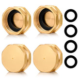 YELUN 3/4-in brass end cap with washers for leak-free hose ends