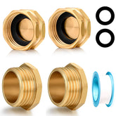 YELUN brass garden hose end cap 3-4 inch female close-up for secure sealing.