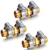 YELUN solid brass hose connector in a three-piece set for reliable repairs.