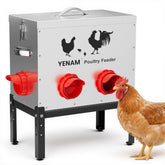 YENAM 40 lb chicken feeder shows high-capacity design for large flocks and long intervals.
