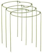 YEOAUM 3-pack plant stake set with green coating supports garden stability.