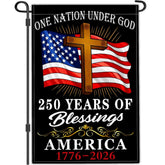 Yesuavt 250-year anniversary flag front view for outdoor display