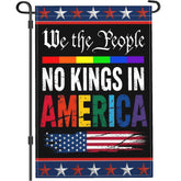 Yesuavt no kings in america flag 12x18 for vibrant yard display.