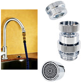 YeulYuuri garden hose adapter with 360° swivel to prevent twisting and improve flow.