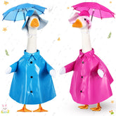 Yeyeplum blue goose raincoat for 23-inch lawn geese, durable protection