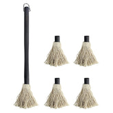 YFWOOD Grill Basting Mop with 18-inch handle enables even sauce application on grills.