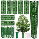 YGAOHF tree trunk protector stackable assembly shields saplings from mower damage.