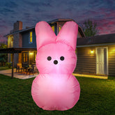 YGCTBVY Easter inflatable pink bunny outdoors boosts festive curb appeal.