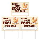 ygzQibhg farm fresh eggs sign double-sided for outdoor visibility and higher passersby attention