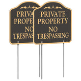 YHAIATTA no trespassing sign 12x12 inches in aluminum for property boundary clarity