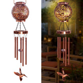 YHmall windchimes outside solar lantern for ambient evening lighting and sun-powered convenience.