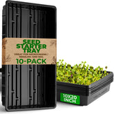 Yield Lab propagation tray 10x20 black front view shows sturdy, reusable seedling housing.