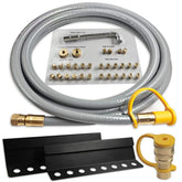 Yigiao natural gas conversion kit 10ft hose for Blackstone grills, flexible and ready for outdoor grilling