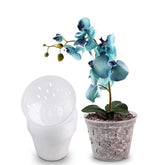 YIKUSH orchid pots 4.5-inch clear top diameter for easy root observation.