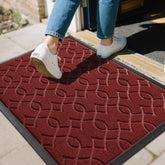 Yimobra front door mat with dirt-capture groove traps debris at the threshold.