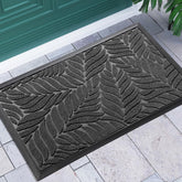 Yimobra front door mat with non-slip backing keeps entry clean and dry.