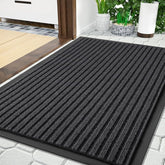 Yimobra front door mat features striped groove, captures dirt at the doorway, keeping floors clean.