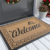 Yimobra artificial-grass welcome mat traps dirt at the entryway.