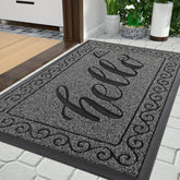Yimobra welcome mat front door dirt-trap design helps keep entry clean.