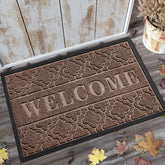 Yimobra Welcome Mat with groove pattern at the front door for dirt capture.
