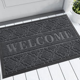 Yimobra Welcome Mat with groove pattern traps dirt at the doorstep