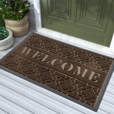 Yimobra Welcome Mat displays groove pattern and dirt-trapping surface at the doorstep.