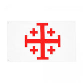 YINGFAN Jerusalem Cross flag 3x5ft, vivid, UV-resistant for outdoor display.