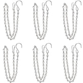 YINGFENG six-pack 19.7-inch silver hanging chain with hooks for bird feeders