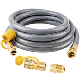 YINGKESI 15 ft natural gas hose with stainless steel core for outdoor use