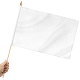Yingnner white flag 12x18 handheld for bold DIY decorations and signage